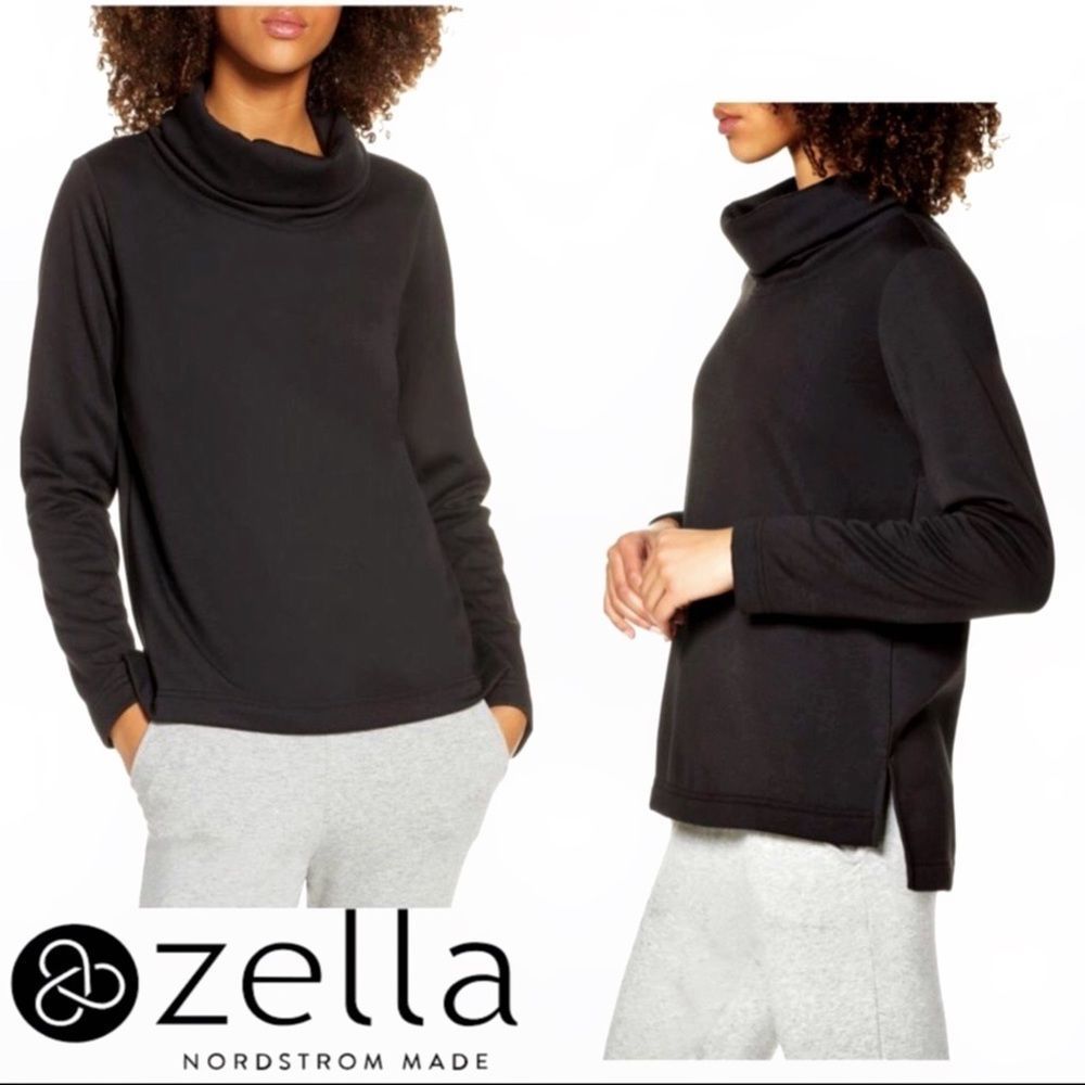 Zella Funnel Neck Pullover Sweater